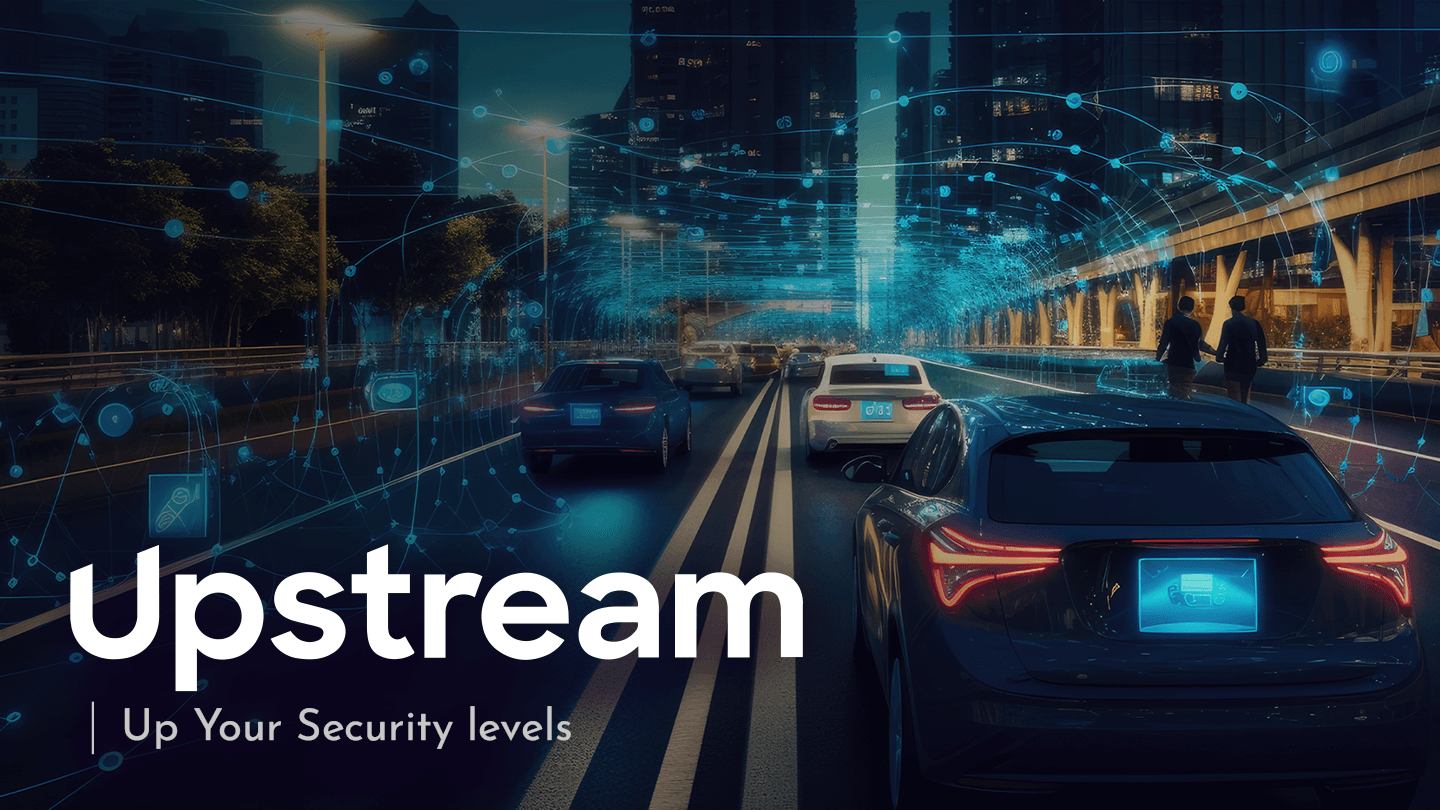 Upstream Security platform interface showing connected vehicle cybersecurity