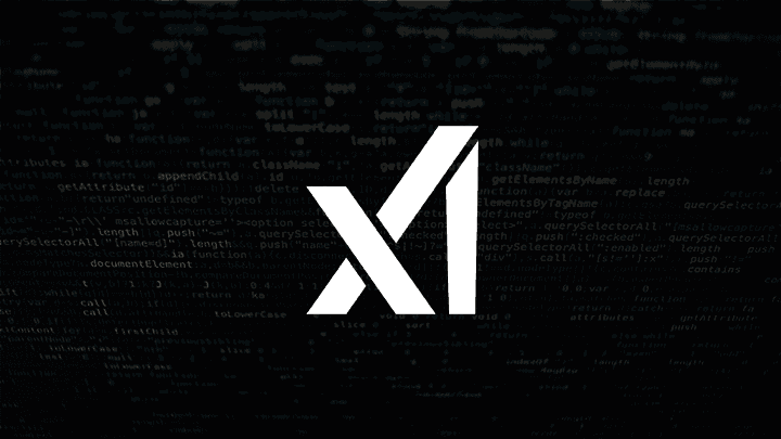 Elon Musk's xAI logo representing a new venture to understand the true nature of the universe
