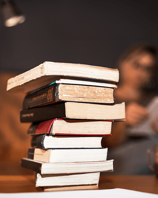 Stack of 21 books on entrepreneurship, inc. Zero to One, Founders at Work, Shoe Dog