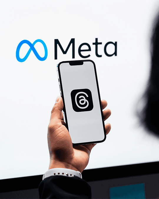 Meta headquarters in Menlo Park, California; the parent company of Facebook, Instagram, and Threads