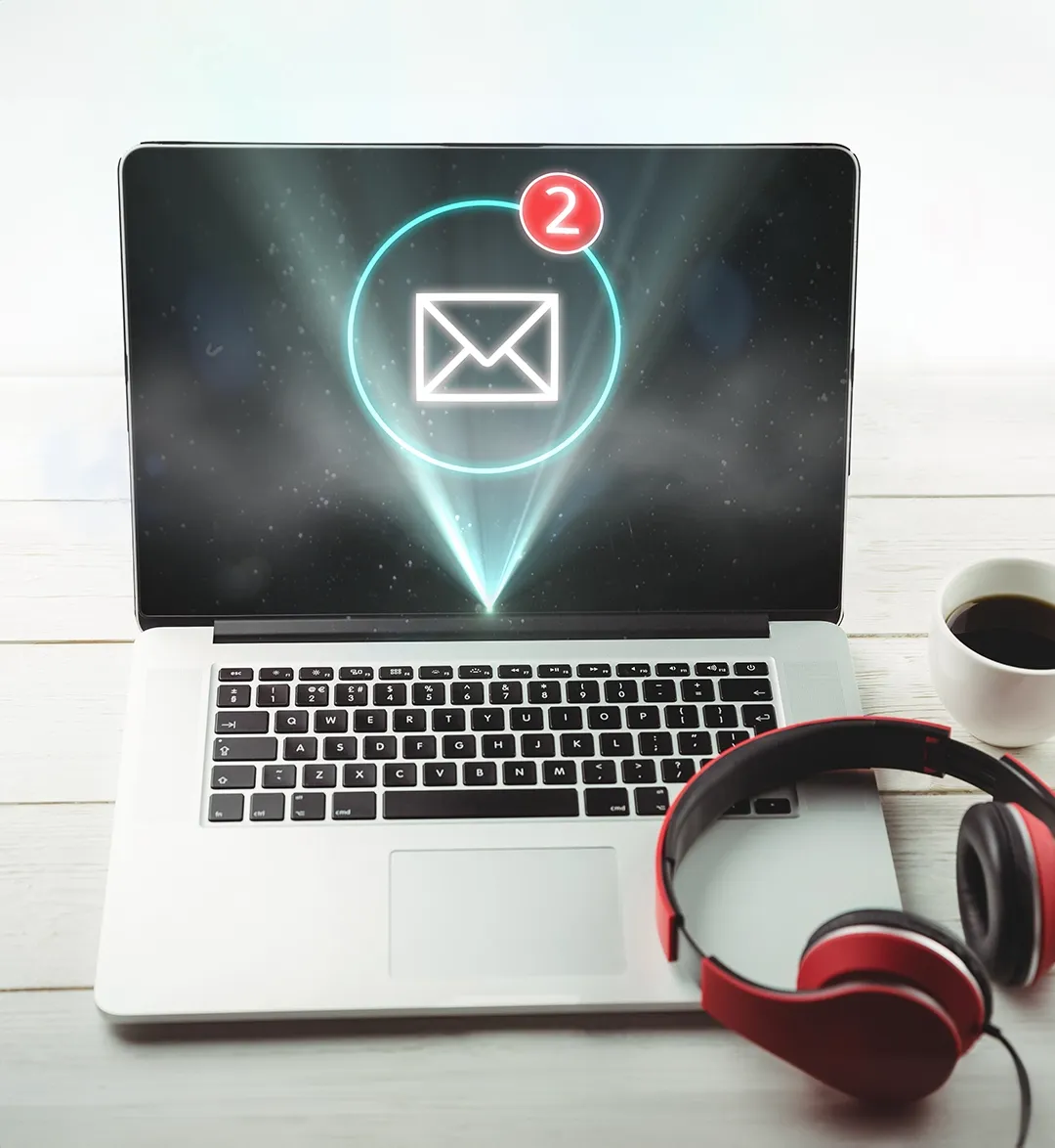 Inboxbooster logo and email inbox illustration representing email deliverability improvement