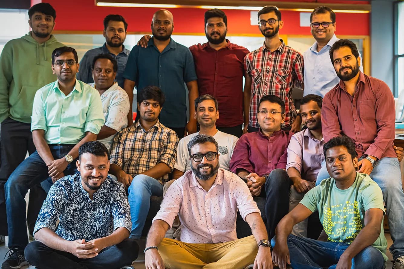 WiFi Dabba co-founders Shubhendu Sharma and Karam Lakshman with their decentralized WiFi hotspot hardware