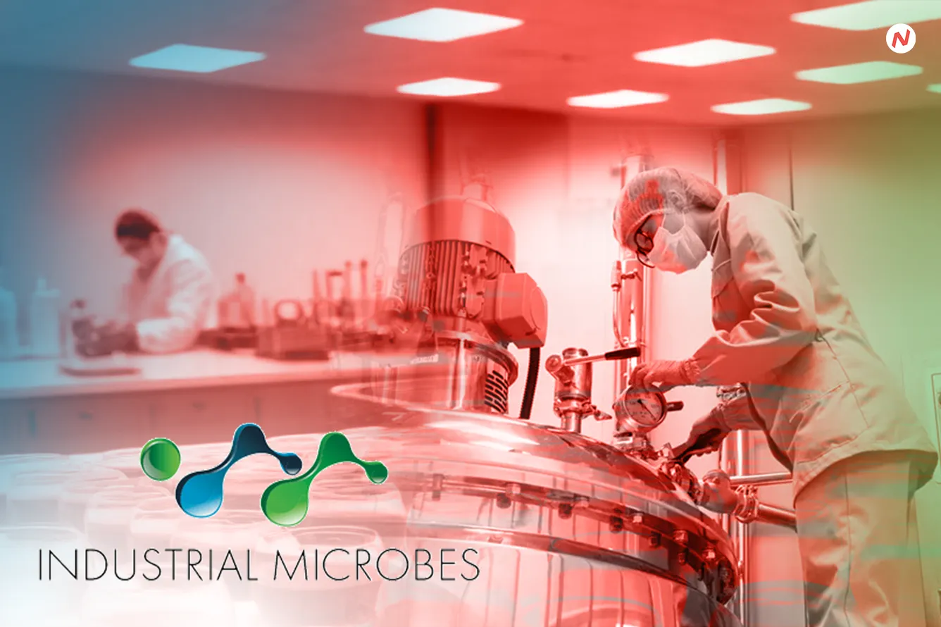 Industrial Microbes team leaders Elisabeth Clarke, Derek Greenfield, and Noah Helman with methane-to-methanol technology