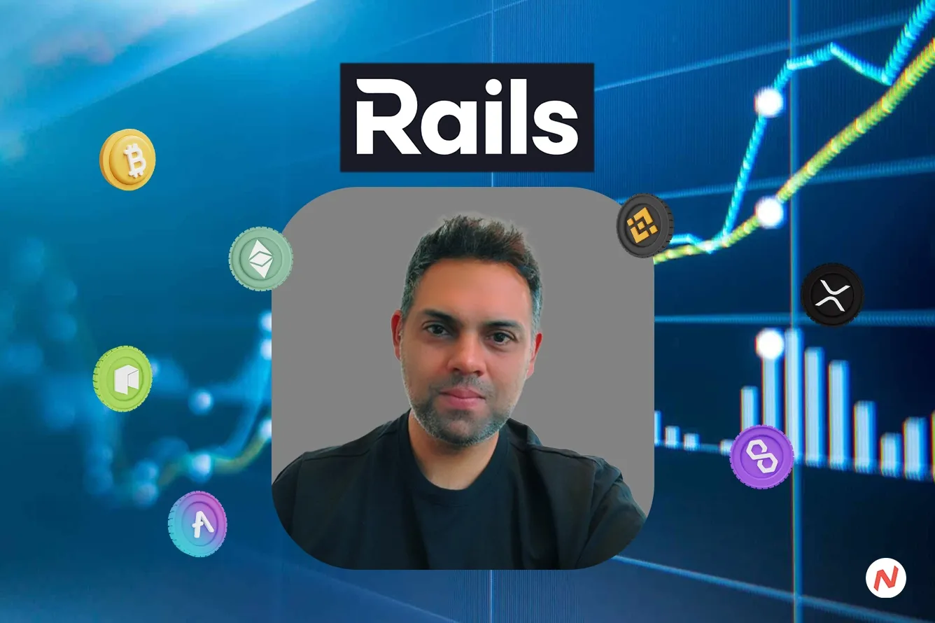 Rails crypto exchange co-founders and $6.2 million funding announcement for institutional derivatives platform.