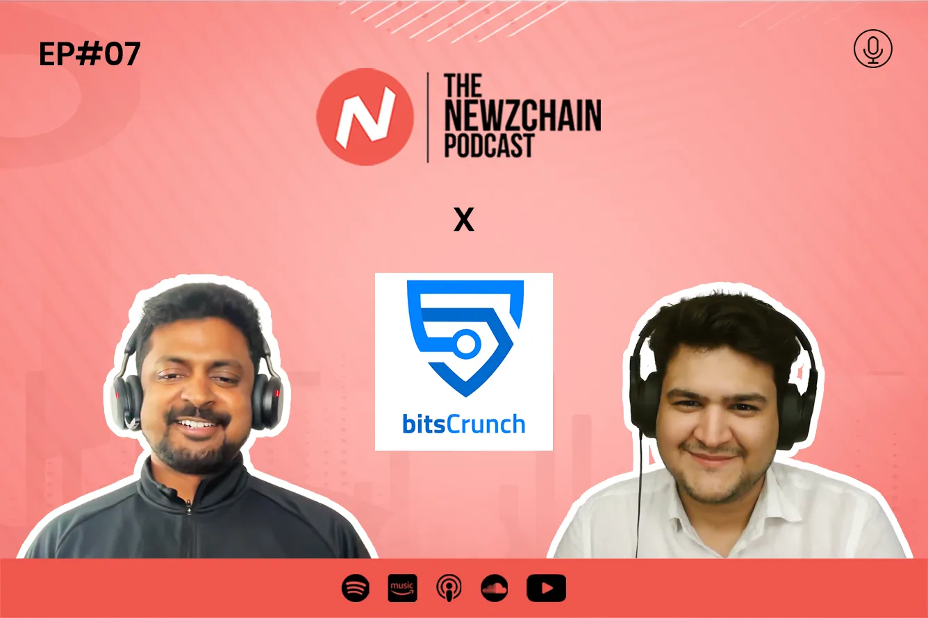 Vijay Pravin, founder & CEO of bitsCrunch, discusses AI-driven data analytics for blockchain and NFTs on the Newzchain Podcas