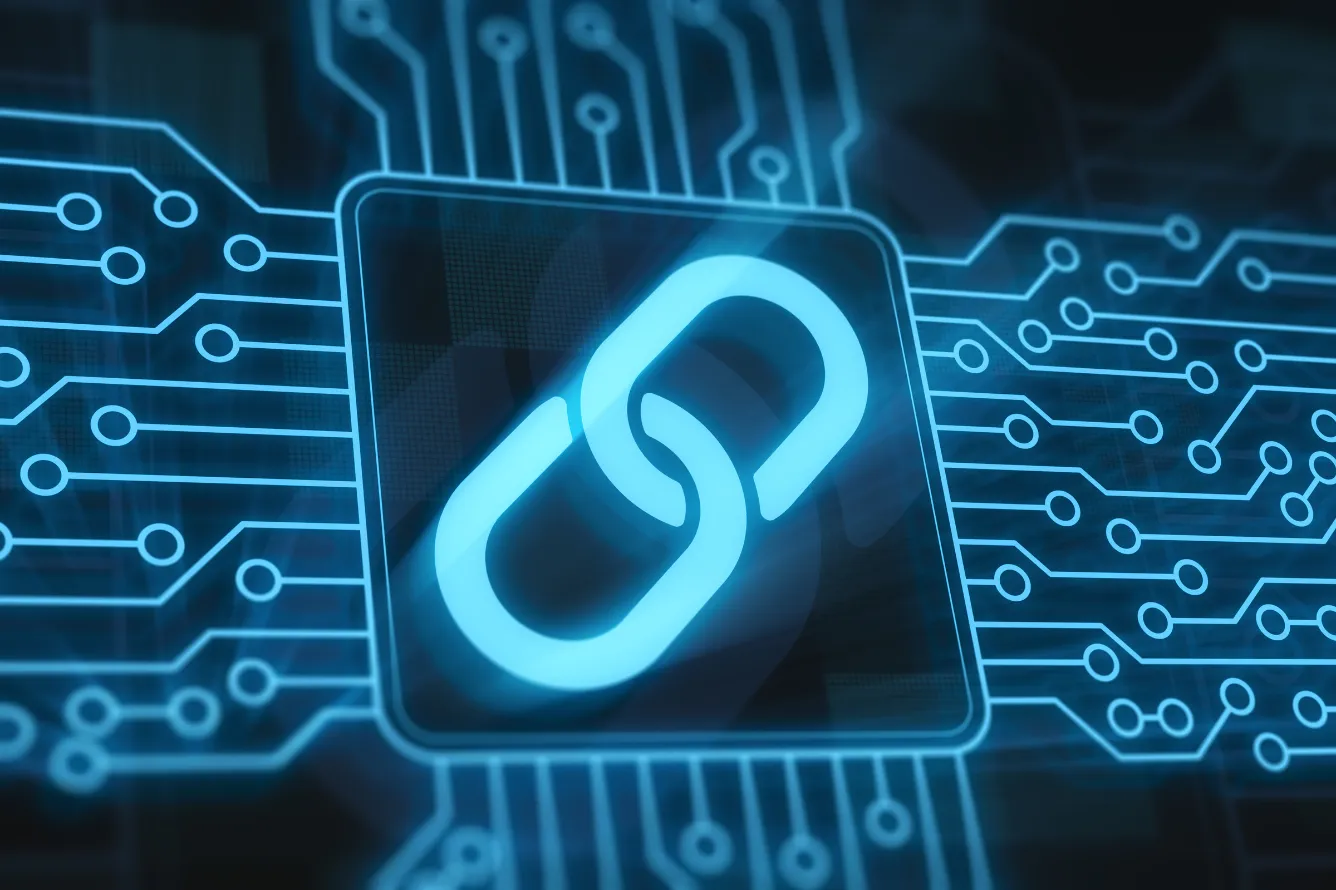 Optimism logo and Superchain network concept, illustrating new features for layer-3 builder onboarding