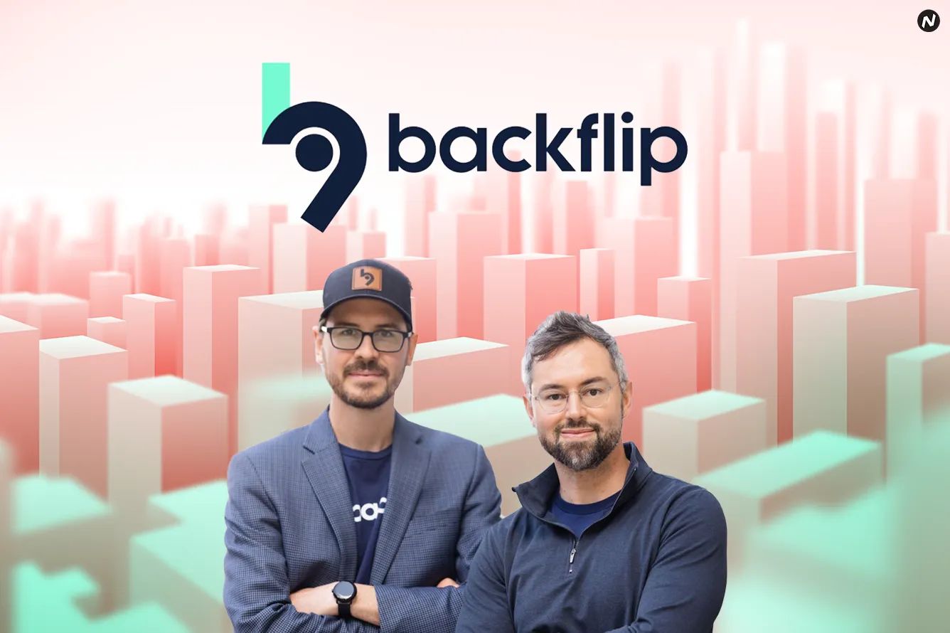 Backflip company logo with text 'Backflip: Simplifying Real Estate Loans'