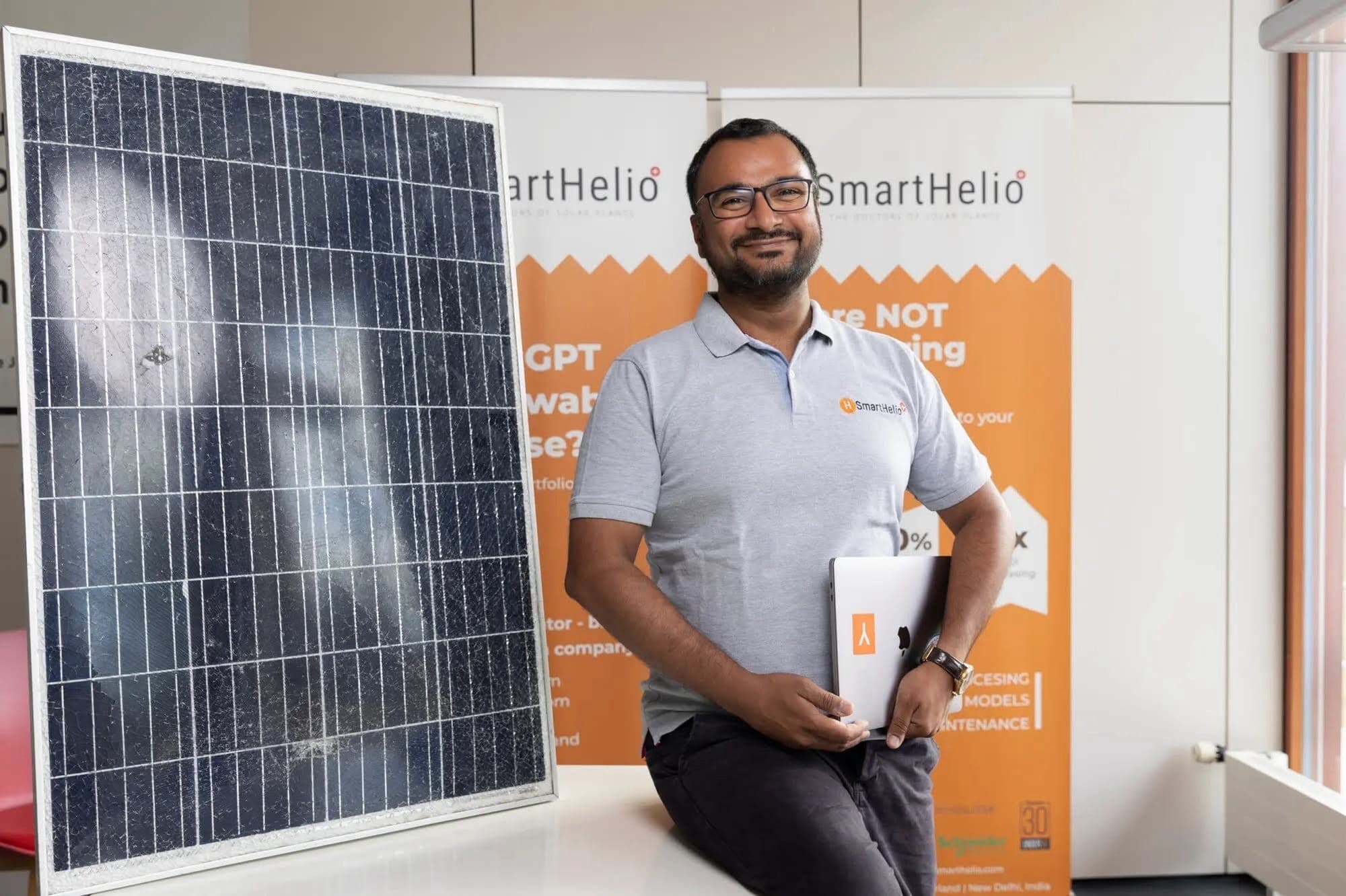 SmartHelio founders, Govinda Upadhyay and Neeraj Dasila, empowering solar revolution with AI