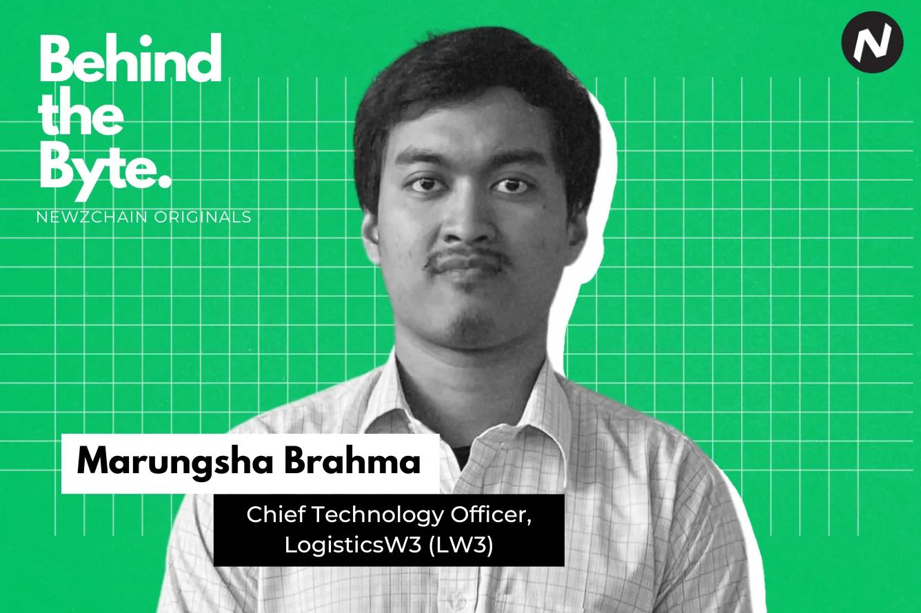 Marungsha Brahma, CTO of LogisticsW3, discussing IoT and blockchain integration for supply chain transparency