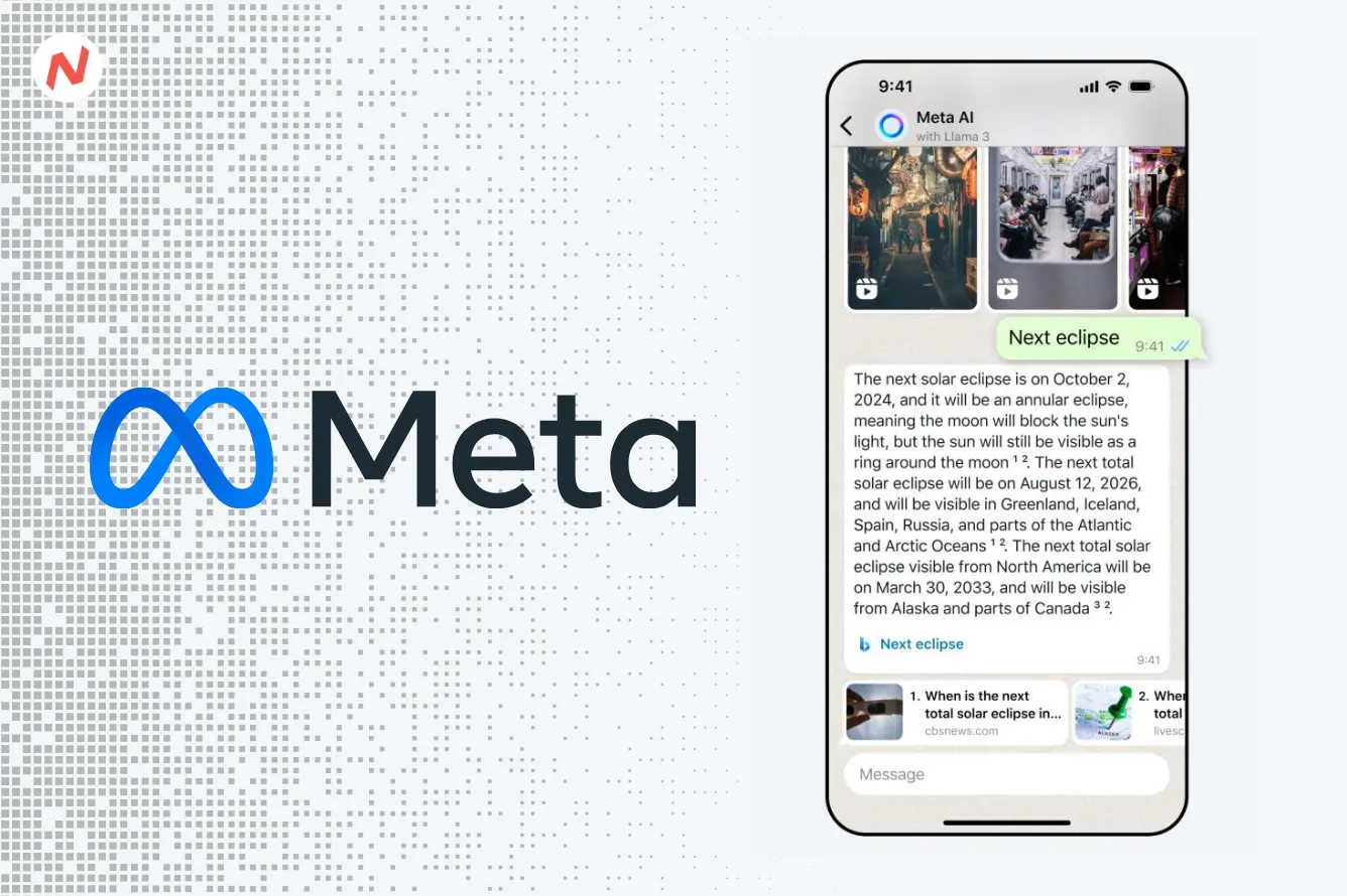 Meta AI logo with Llama-3 branding
