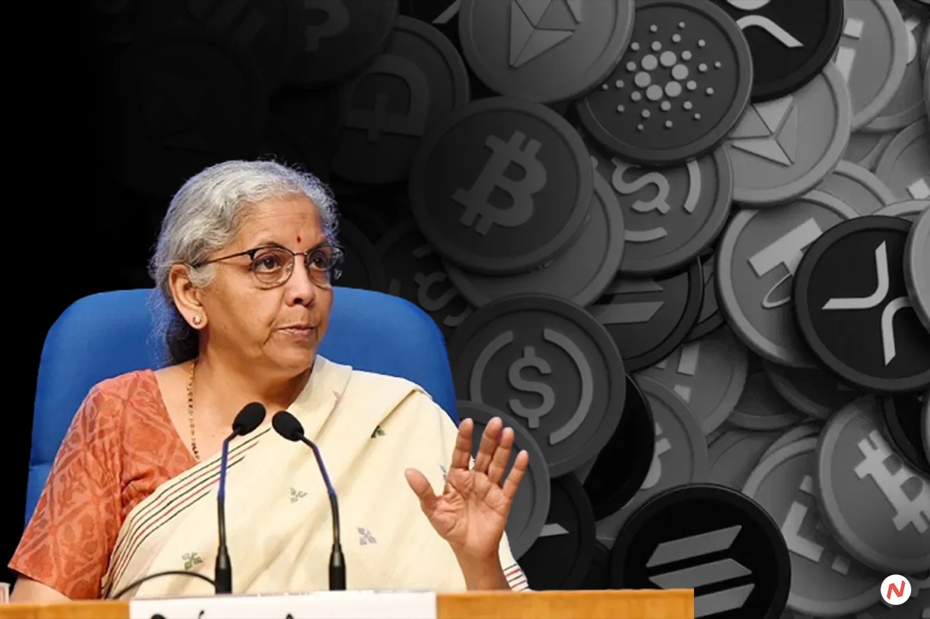 Bharat Web3 Association logo alongside cryptocurrency-themed imagery representing tax reform discussions in India