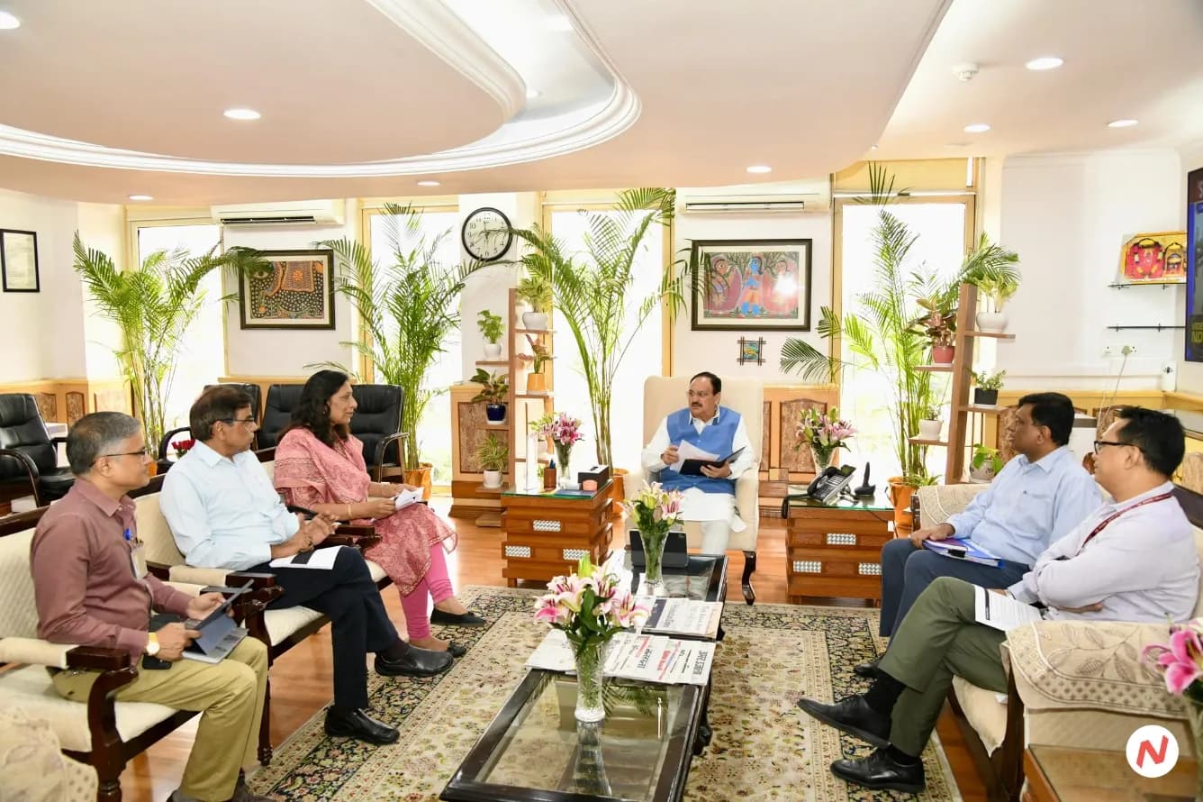 Union Health Minister Shri JP Nadda chairs a meeting on monkeypox preparedness with senior health officials