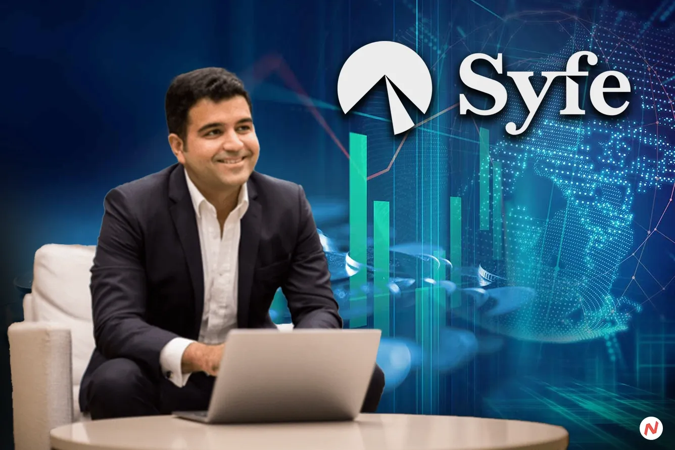 Syfe founder and CEO Dhruv Arora with logo; the platform raises $27M in new funding round for Asian expansion