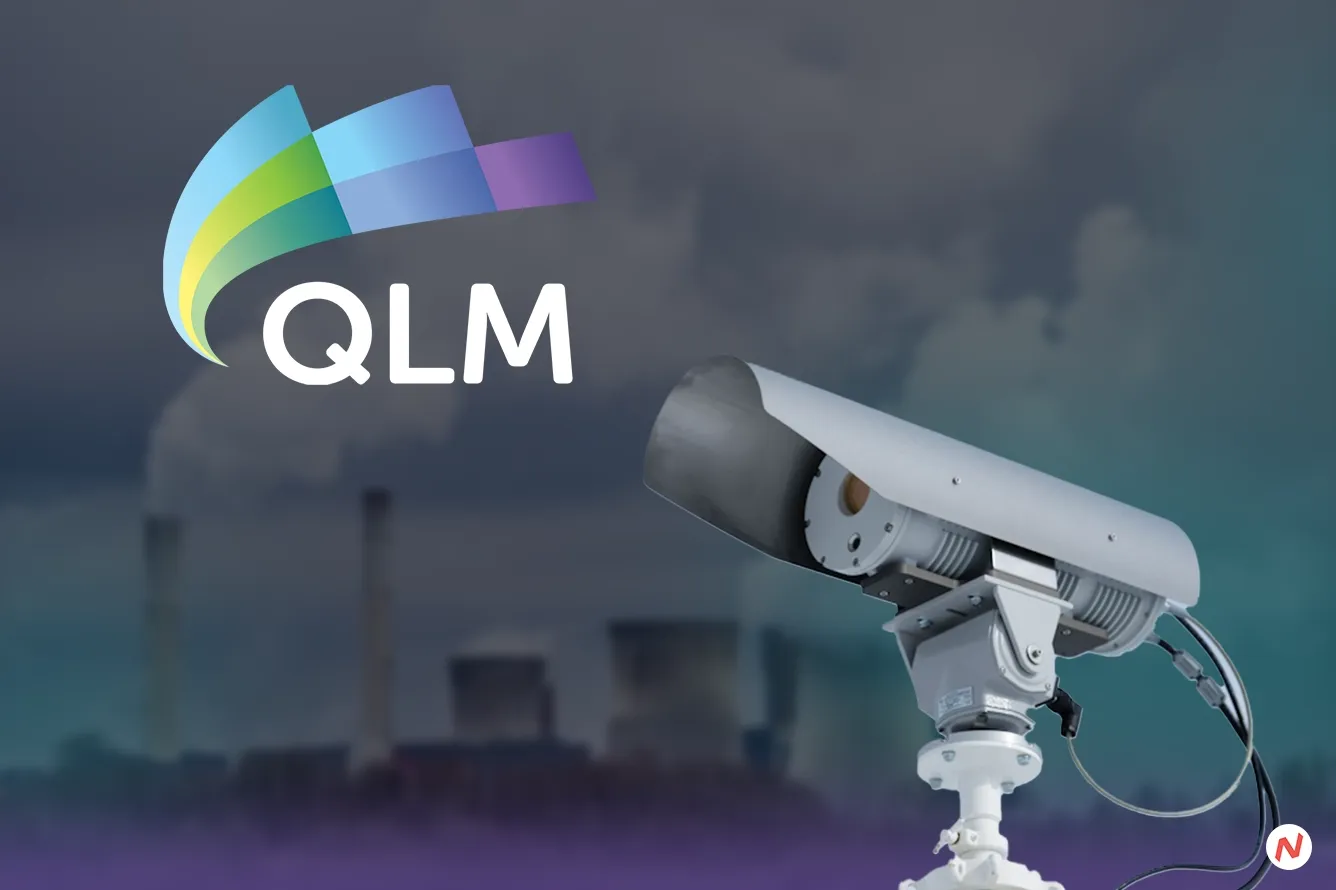 QLM Technology's Quantum Gas Lidar detecting methane emissions from an industrial site