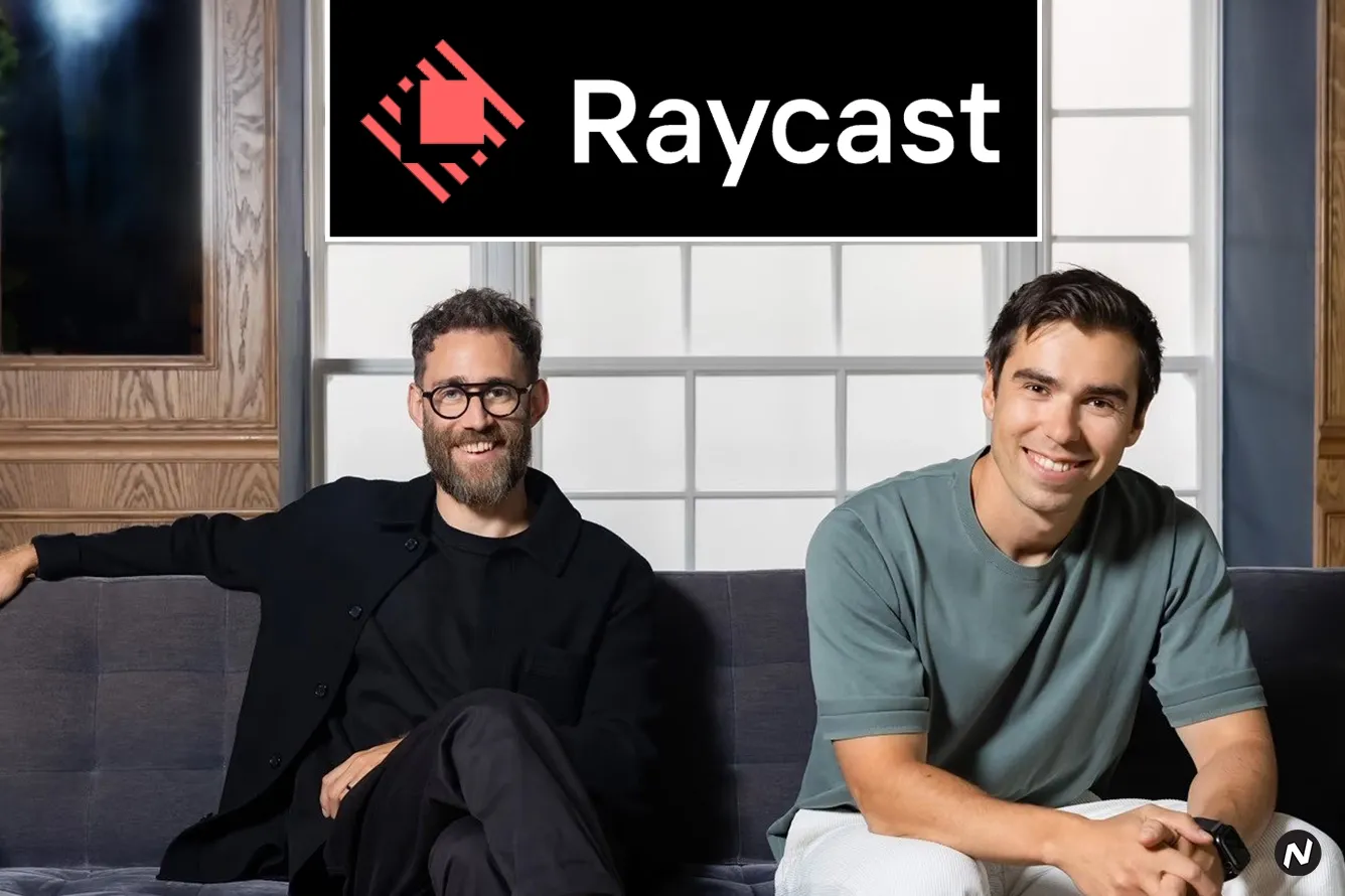 Raycast productivity app co-founders Thomas Paul Mann and Petr Nikolaev, with $30M funding from Accel and Coatue