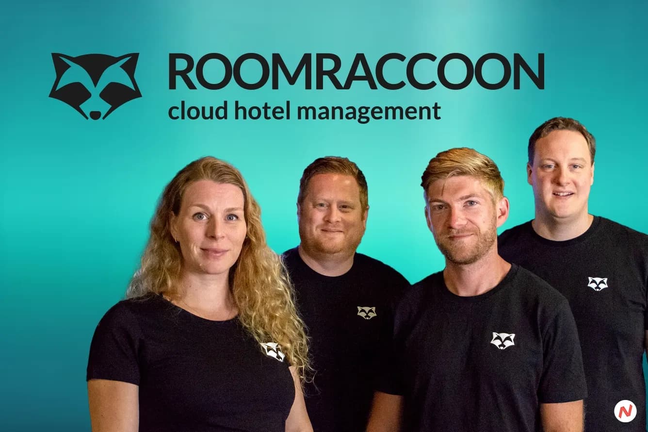 RoomRaccoon founder Tymen van Dyl and co-founder Nadja Buckenberger; hospitality tech platform for independent hotels