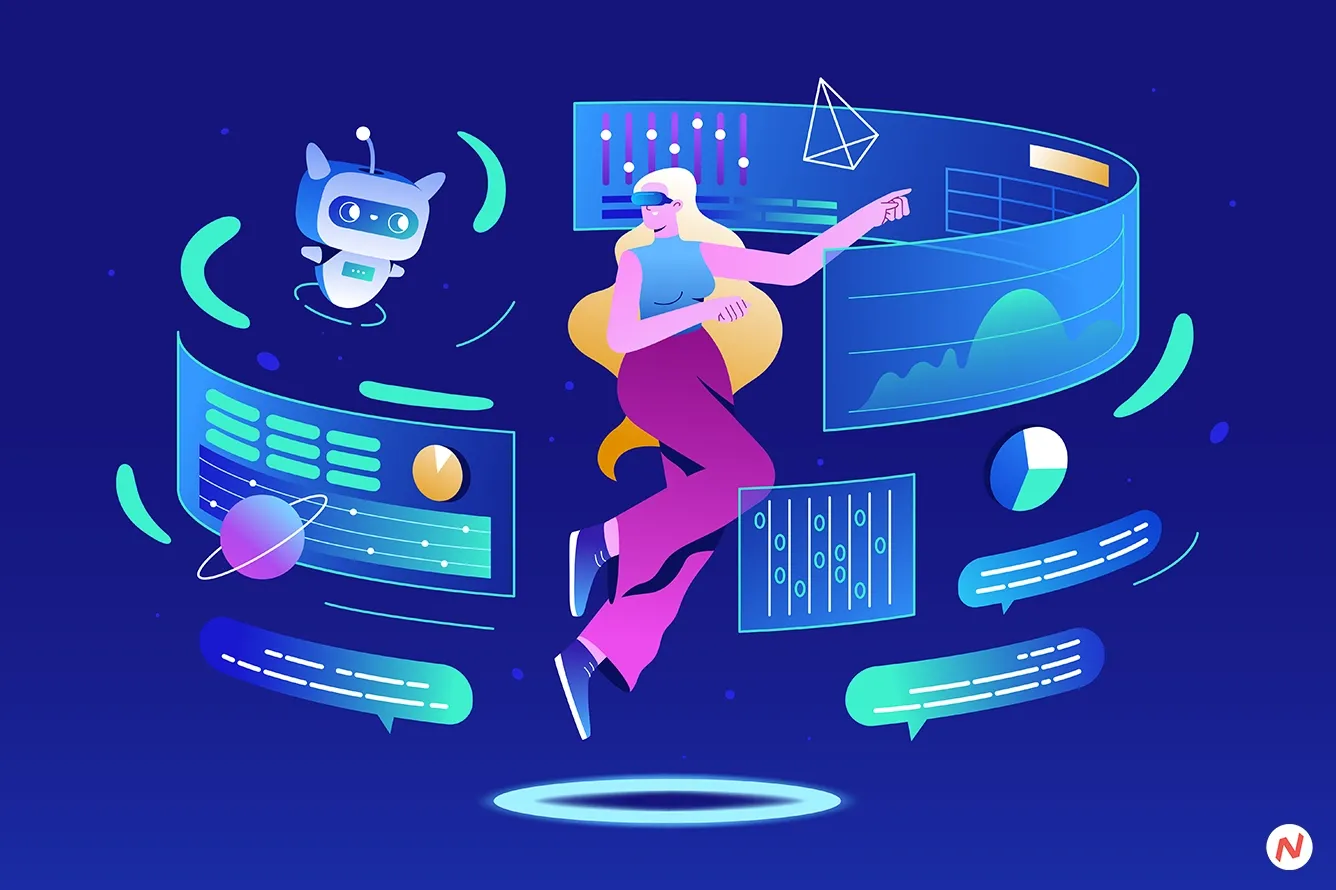 AI and Web3 synergy—illustration of decentralized network and artificial intelligence integration for blockchain innovation