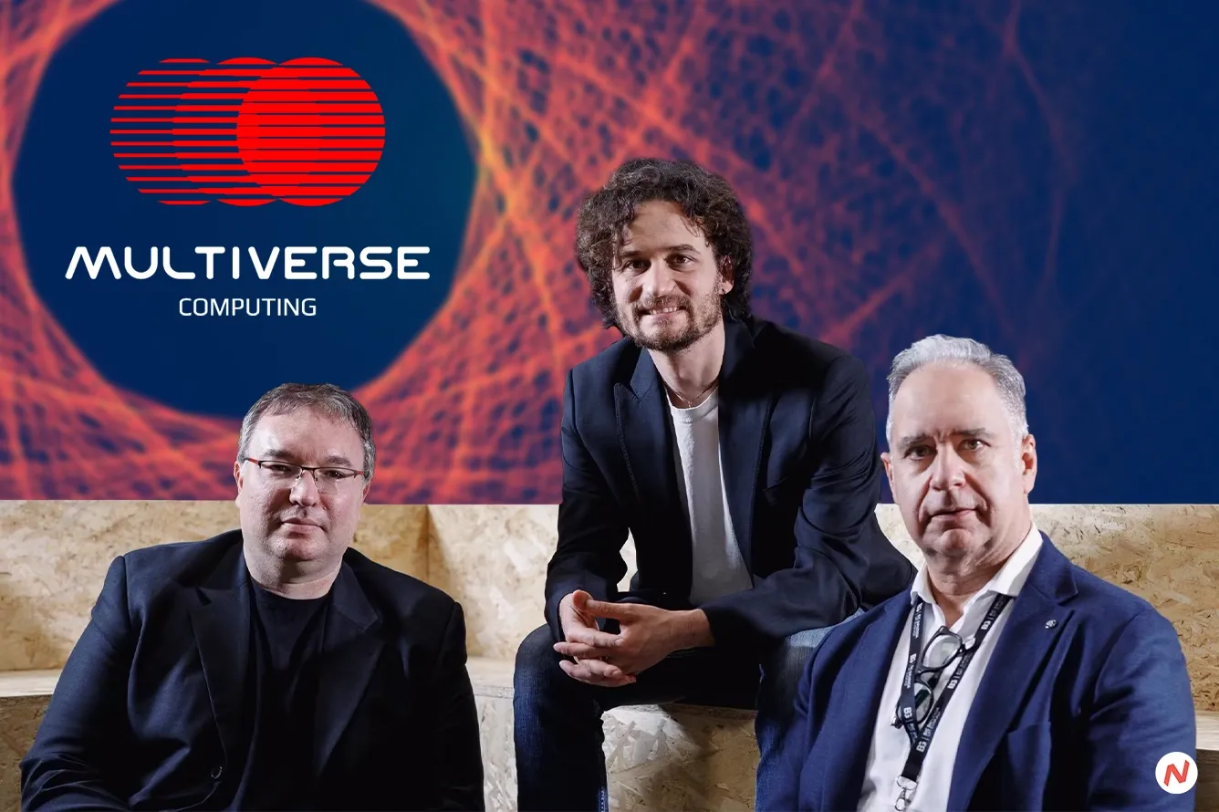 Multiverse Computing company logo or quantum computing illustration