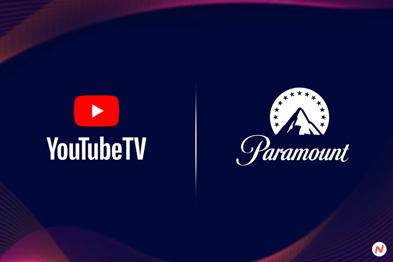YouTube TV and Paramount logo on a background representing expanded streaming partnership and content deal