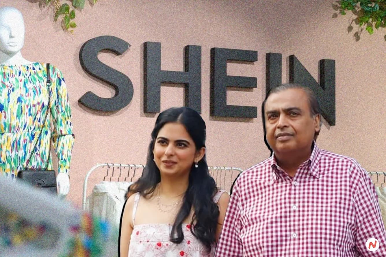 Screenshot or mockup of the Shein India Fast Fashion app launched by Reliance Retail