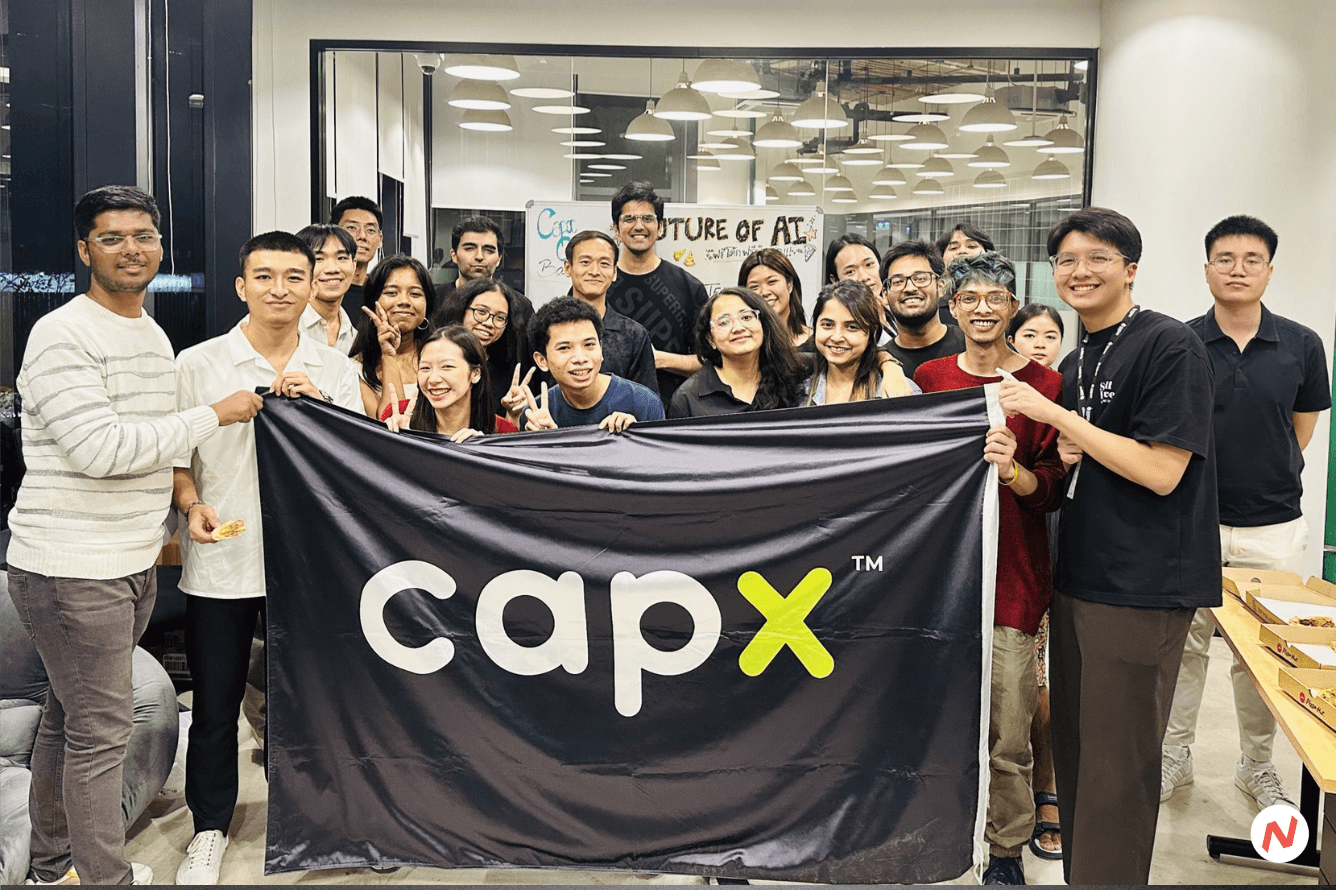 Capx AI logo and $3.14 million seed funding announcement for decentralized AI agent platform
