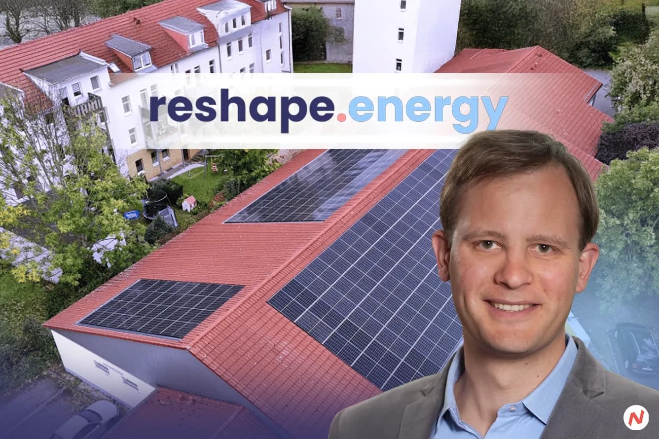 Reshape Energy co-founders or office scene, representing the Munich-based startup's €5M seed round for commercial energy upgr