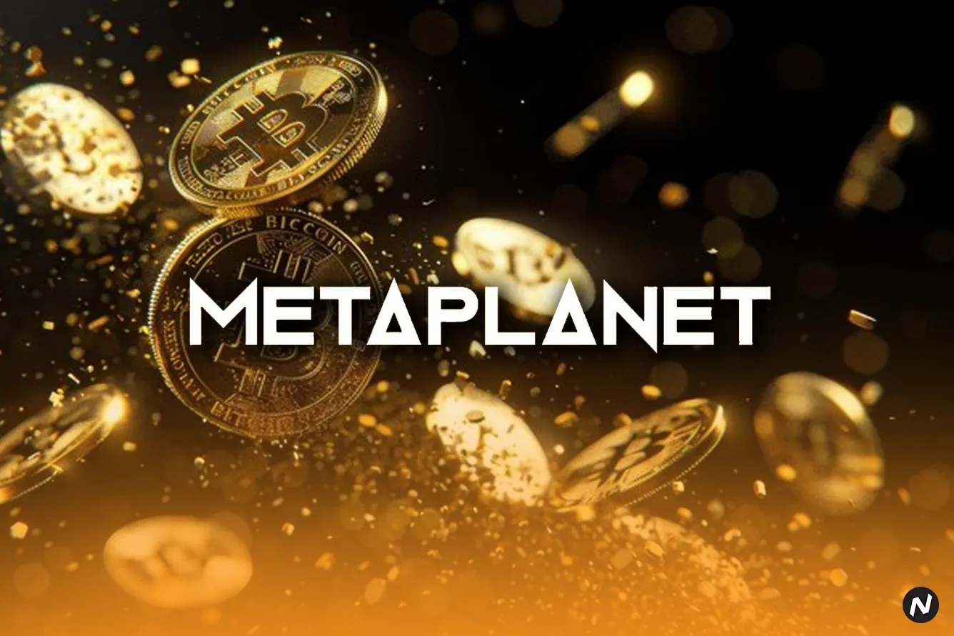 Metaplanet Bitcoin acquisition news: company logo and Bitcoin chart showing 3,050 BTC holdings
