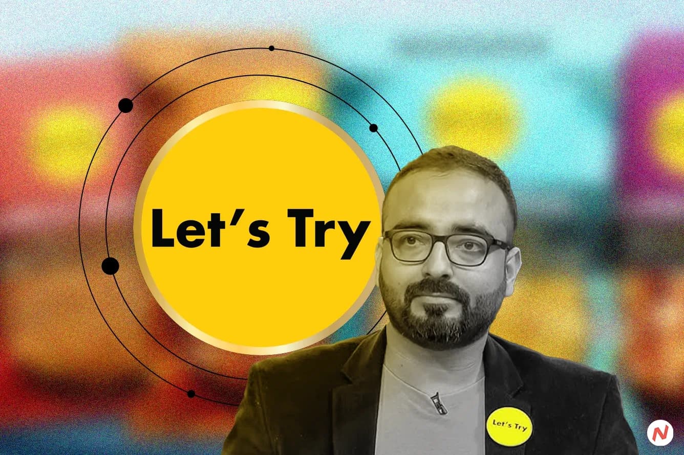 Let’s Try snacking brand founder Nitin Kalra with product packaging and ₹22 crore funding announcement