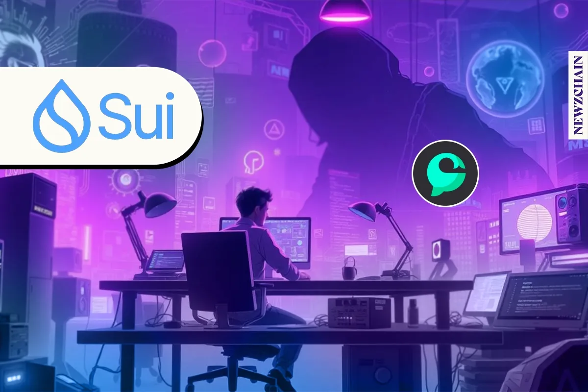 Sui blockchain logo with Cetus DEX interface, representing the $220M exploit and security response