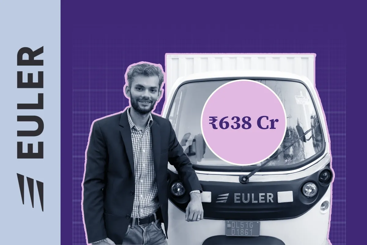 Euler Motors founder Saurav Kumar with HiLoad EV and StormEV, after ₹638 crore Series D round led by Hero MotoCorp