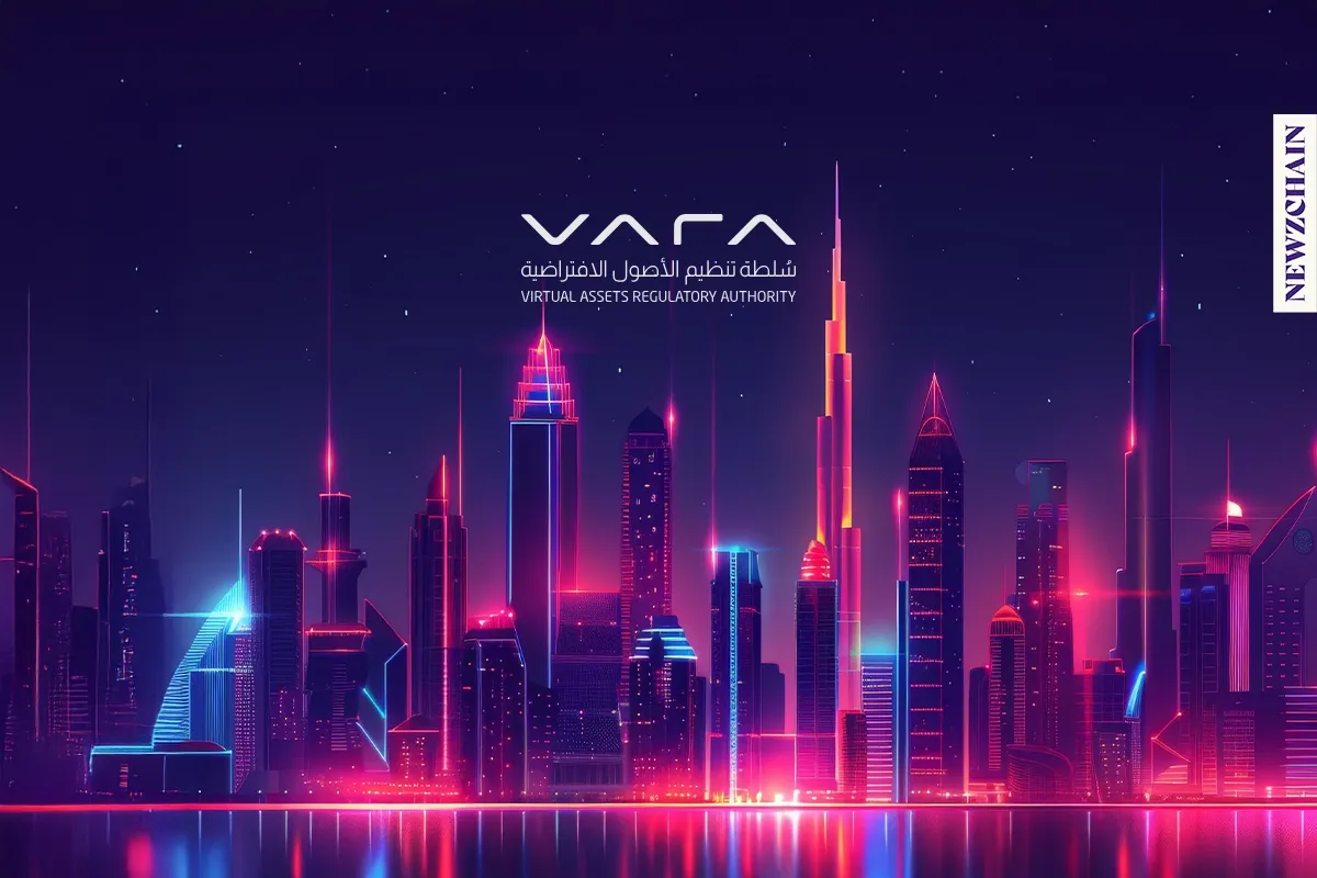 Dubai skyline with VARA and Web3 compliance symbols representing virtual asset regulation