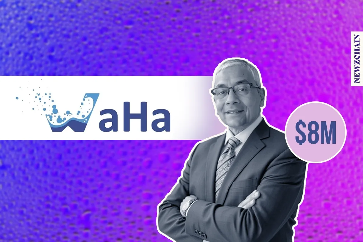 WaHa water technology startup logo or water purification equipment concept