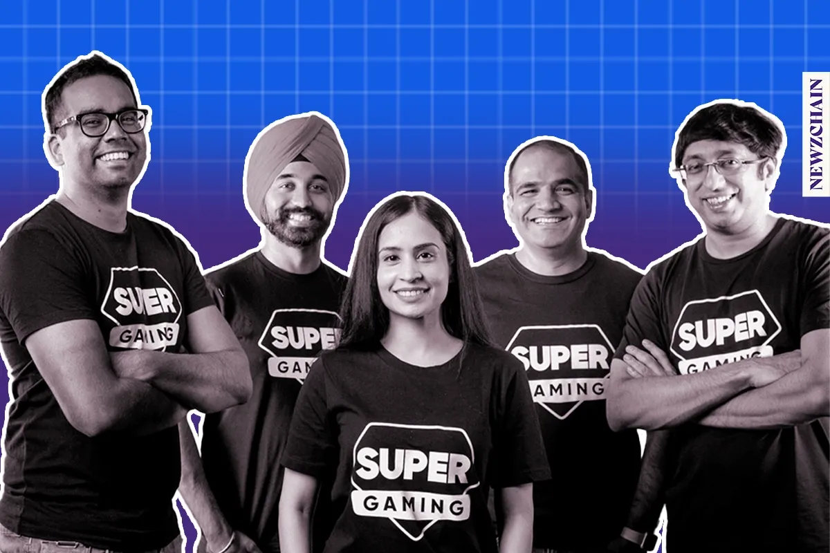 SuperGaming logo and Indus Battle Royale artwork, representing the gaming company's $15M Series B funding and global expansio