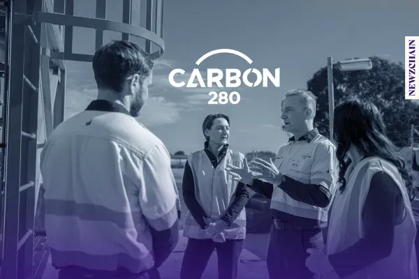 Carbon280 founder Mark Rheinlander with Hydrilyte hydrogen storage system