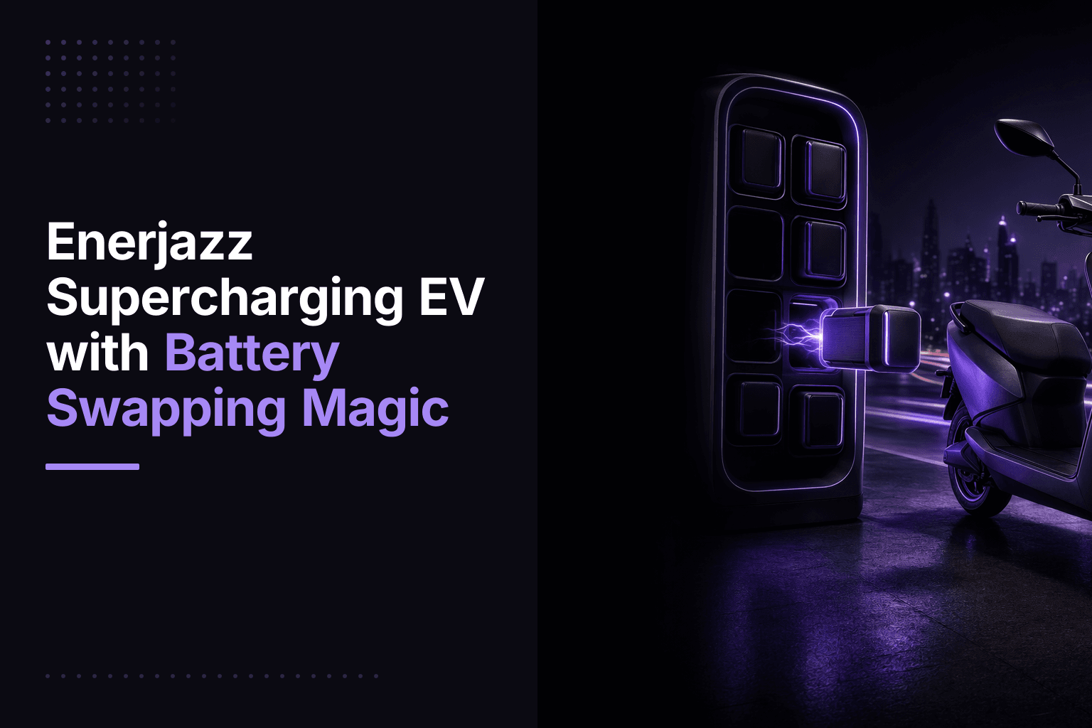 Enerjazz logo and electric vehicle battery