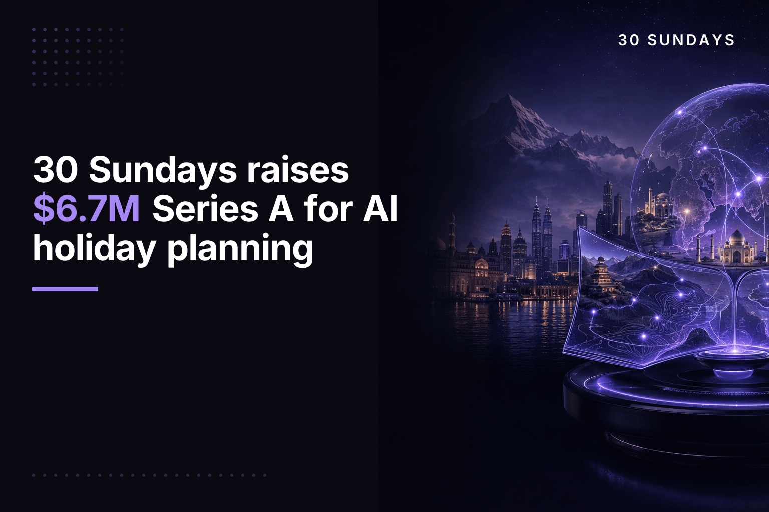 30 Sundays raises $6.7M Series A for AI holiday planning