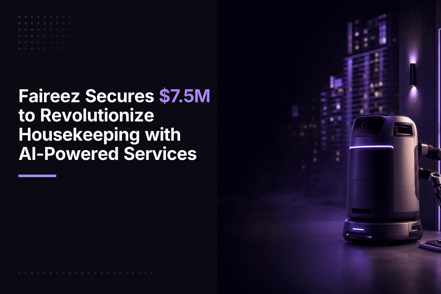 Faireez logo and concept of AI-powered housekeeping service for multifamily buildings