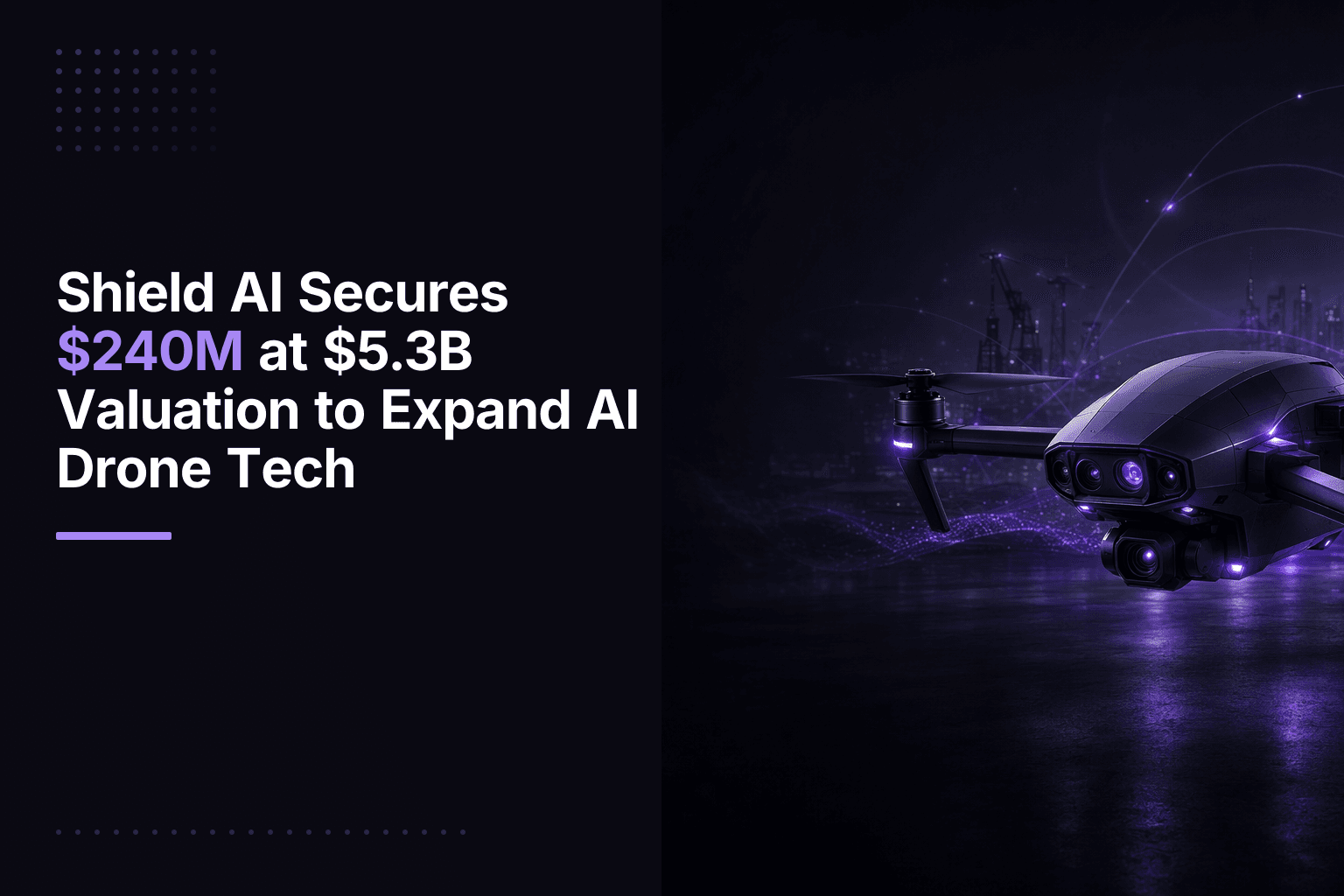 Shield AI logo or representative image of autonomous drone technology used by the company's Hivemind software.
