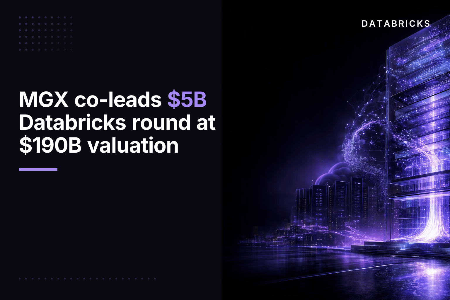 MGX co-leads $5B Databricks round at $190B valuation