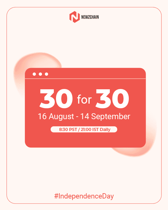Newzchain's 30 For 30 blog series: a calendar of startup stories tied to each day of the year