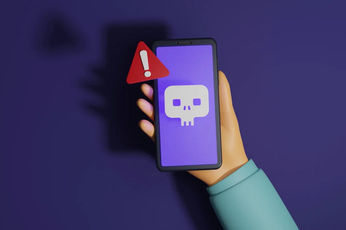 Trust Wallet logo warning about an iMessage exploit