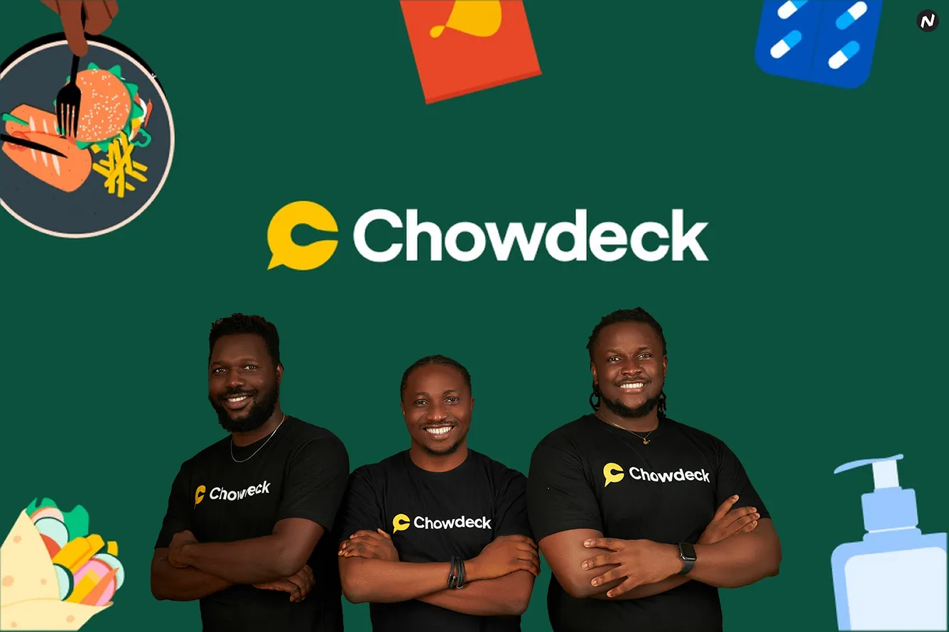 Chowdeck founders Femi Aluko, Olumide Ojo, and Lanre Yusuf building a 30-minute food delivery service in Nigeria