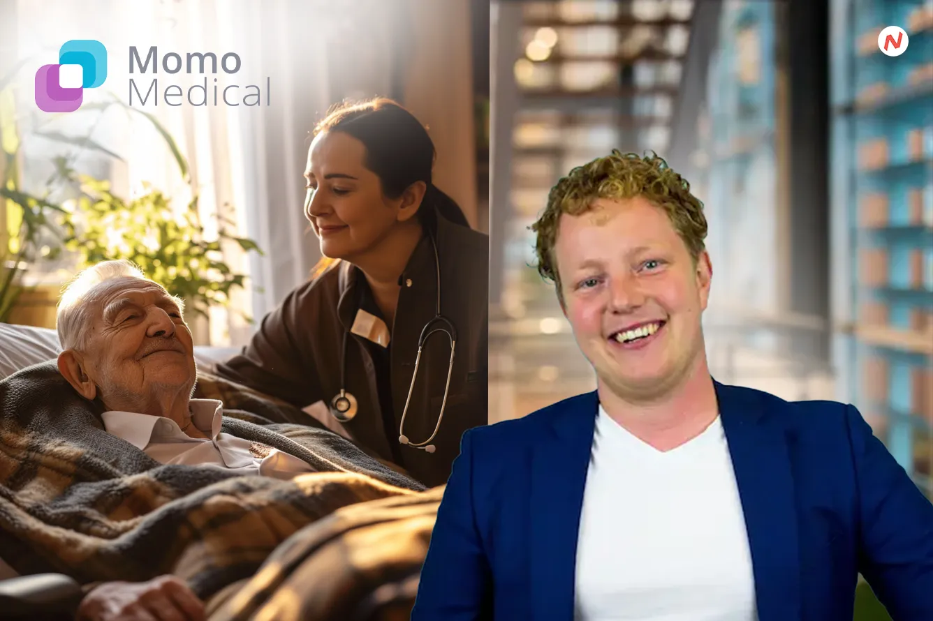 Momo Medical founder Menno Gravemaker with IoT-based elderly care monitoring technology