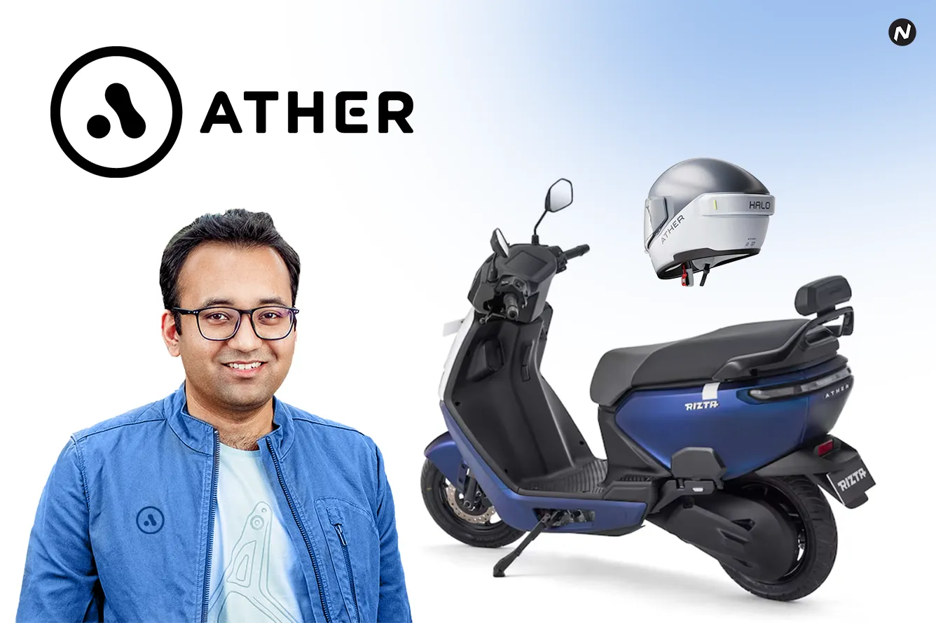 Ather Energy electric scooter models 450X and 450S, showcasing the company's fast-charging e-bikes