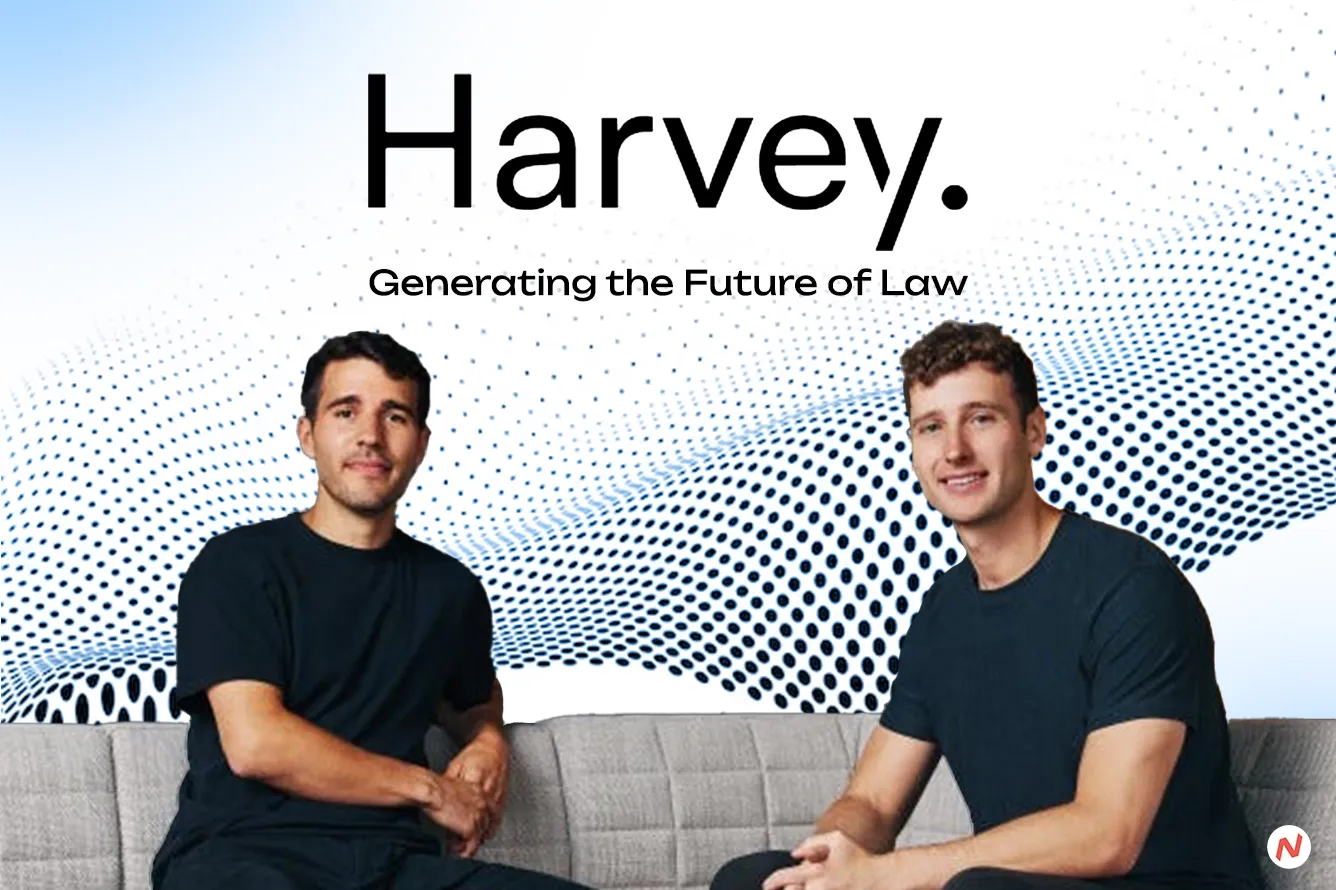 Harvey AI-powered legal copilot startup logo and interface