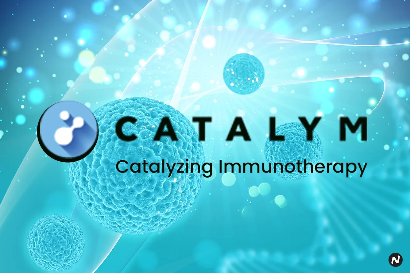 CatalYm logo or headquarters, biotech firm that raised $150M Series D for Visugromab cancer therapy trials