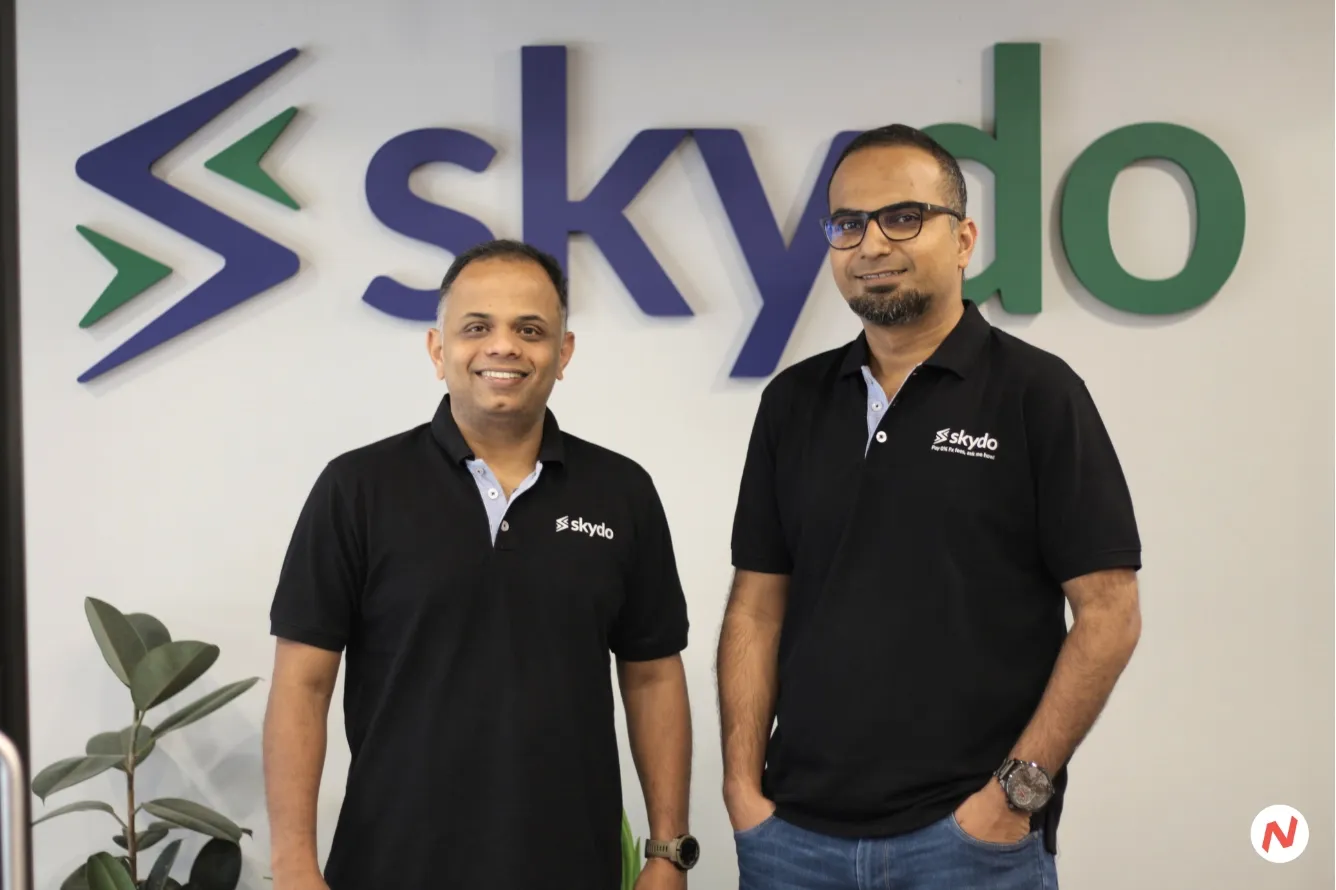 Skydo co-founders Srivatsan Sridhar and Movin Jain; the company raised USD 5M pre-Series A from Elevation Capital