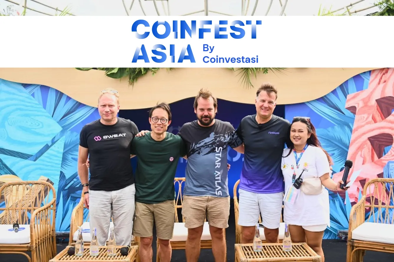 Coinfest Asia 2024 event in Nuanu City, Bali, featuring global crypto and Web3 experts and attendees.
