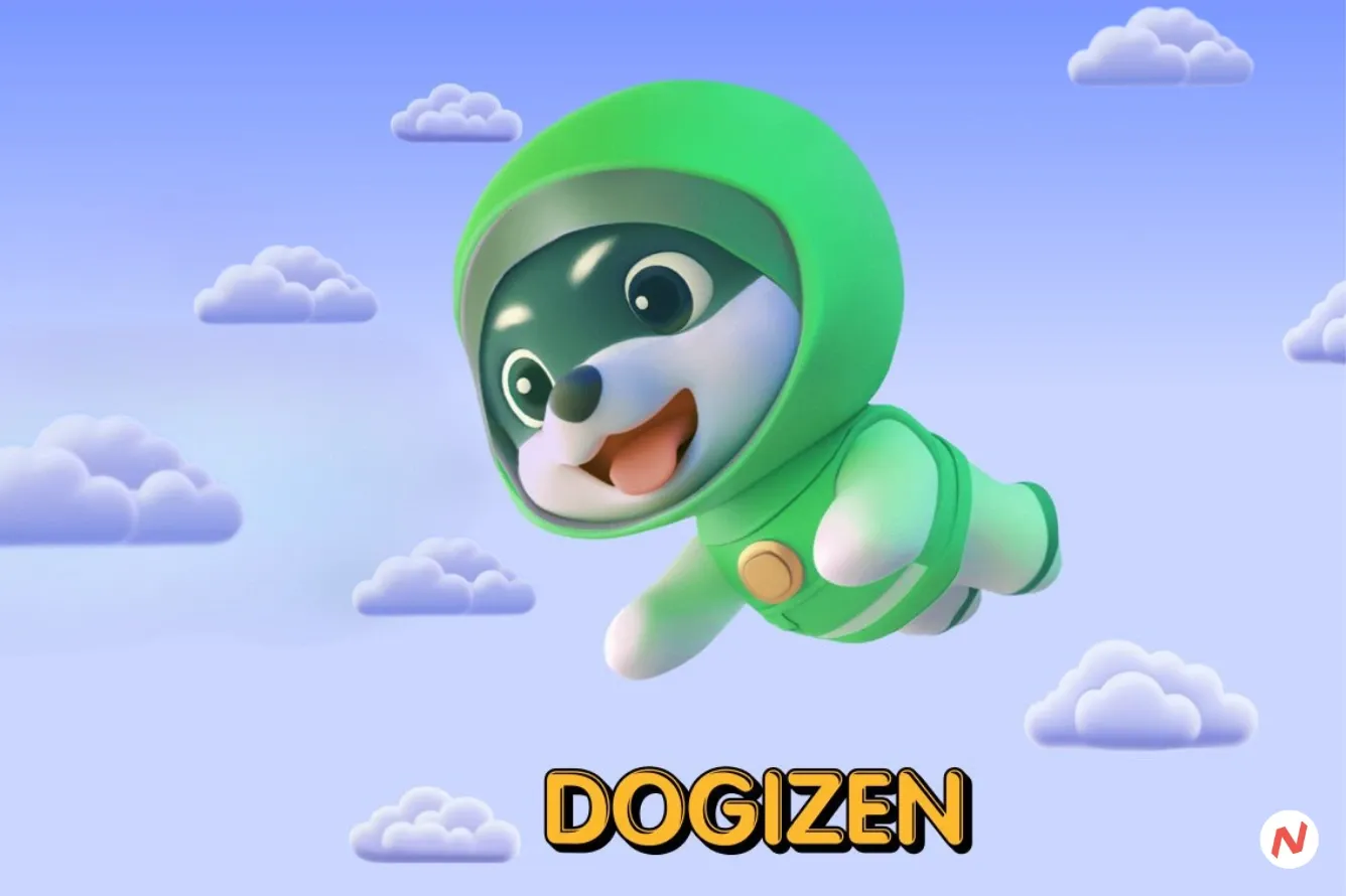 Dogizen logo or platform graphic showing the Telegram-based ICO and 1 million user milestone