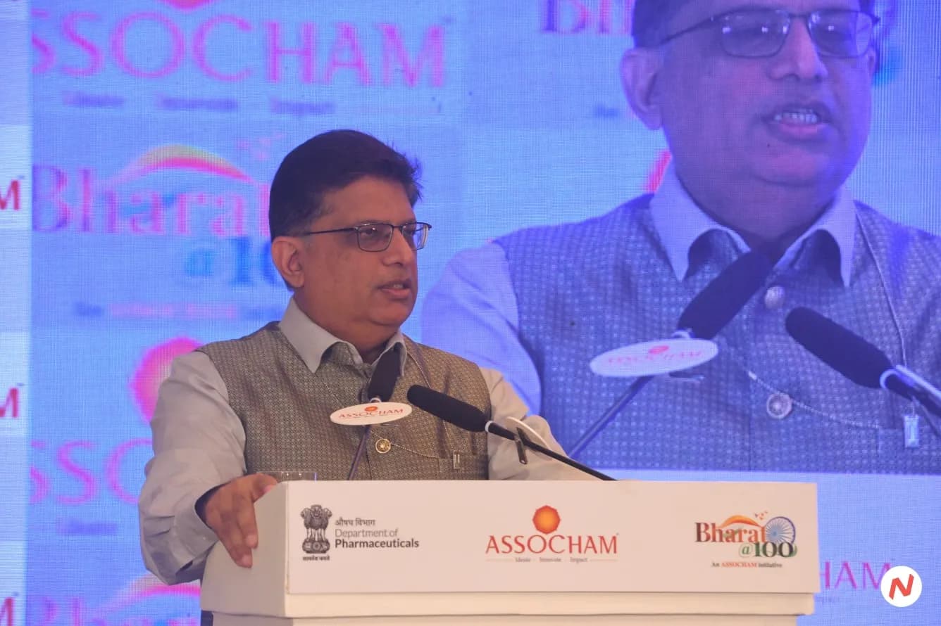 Dr. Arunish Chawla speaks at ASSOCHAM Pharma Summit 2024 on India's 50 new pharma plants under PLI scheme